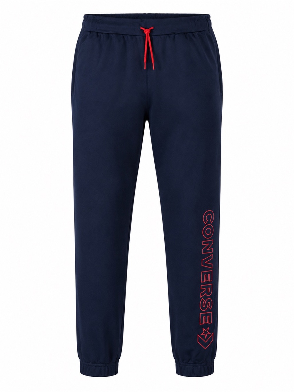 Converse Kids XL Navy Blue Joggers Red Drawstring Side Logo Sweatpants A259-695
